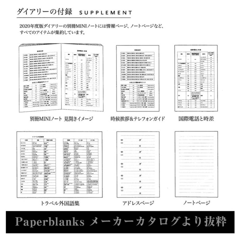 21 ペーパーブランクス 21年 ダイアリー スケジュール帳 ミニサイズ Paperblanks Parcela パルセラ