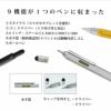 MONTEVERDE モンテベルデ ツールペン 9機能が1つに スタイラス ドライバー スケール 水平器 ボールペン イエロー シルバー ブラック レッド オレンジ ダークブルー ソリッドブラス