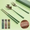 【名入れ対応】カトラリーセット 携帯用 お箸 スプーン フォーク マイカトラリー 名入れ彫刻 ラディッシュブラウン グリーン ブルー 持ち運び SDGs 学校 職場 アウトドア キャンプ
