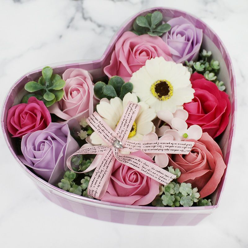 花のカタチの入浴剤 バスフレグランス Heart Box ハートボックス 