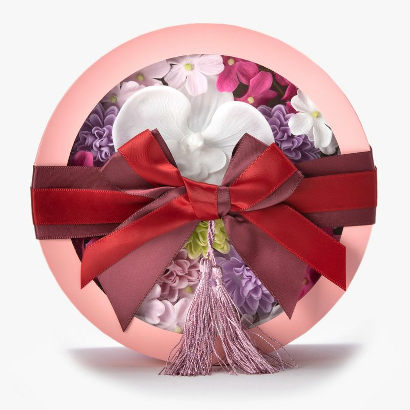 花のカタチの入浴剤 花の入浴剤 MIYABI 雅シリーズ L 和 ラウンドボックス バスフレグランス 喜 縁 ホワイトデー 母の日 贈り物 プレゼント