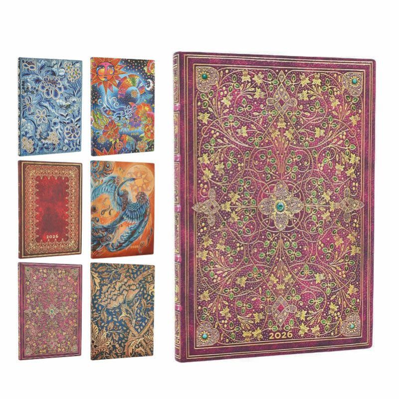 【2026】Paperblanksペーパーブランクス 2026年 ダイアリー ソフトカバー ミディサイズ