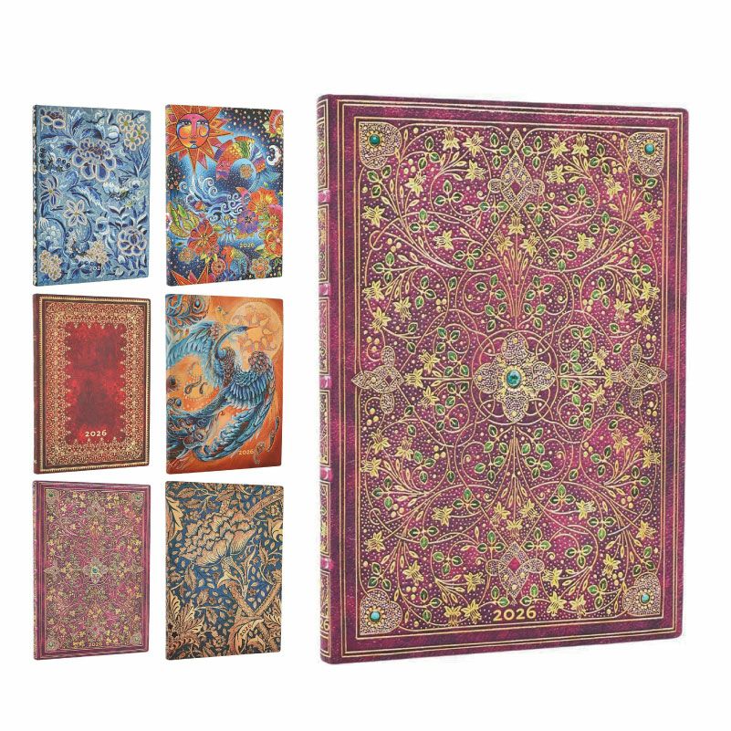 【2026】Paperblanksペーパーブランクス 2026年 ダイアリー ソフトカバー ミディサイズ