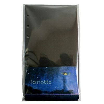 la notte ラノッテ ミニ6サイズリフィル50枚入り ドット罫 黒い