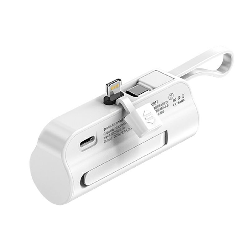 【名入れ対応】mini モバイルバッテリー Type-C出力端子 Lightning出力端子 5000mAh 彫刻 ピンク ブラック ホワイト ブラック 軽量 小型 急速充電 大容量 コンパクト 記念 ギフト iPhone AirPods 販促 ノベルティ 携帯 トラベル 旅行