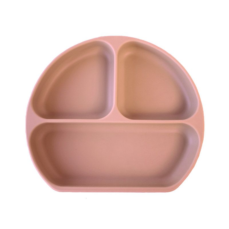 【名入れ無料】 シリコン ランチプレート ワンプレート ベビー 吸盤 仕切り付き 赤ちゃん キッズ こども ひっくり返らない 食器 皿 ギフト 誕生日 プレゼント くすみカラー ブルー ピンク モカ