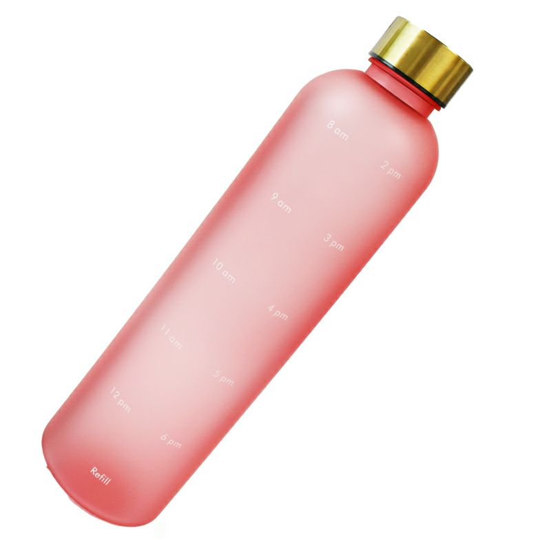 【名入れ】 水飲みボトル 1000ml 1リットル ウォーターボトル プラスチックウォーターボトル  モチベーション タイムマーカー リマインダー 水筒 水分補給 美容 健康 シンプル おしゃれ アウトドア スポーツ ランニング ジム ギフト ノベルティ ブラック レッド グリーン