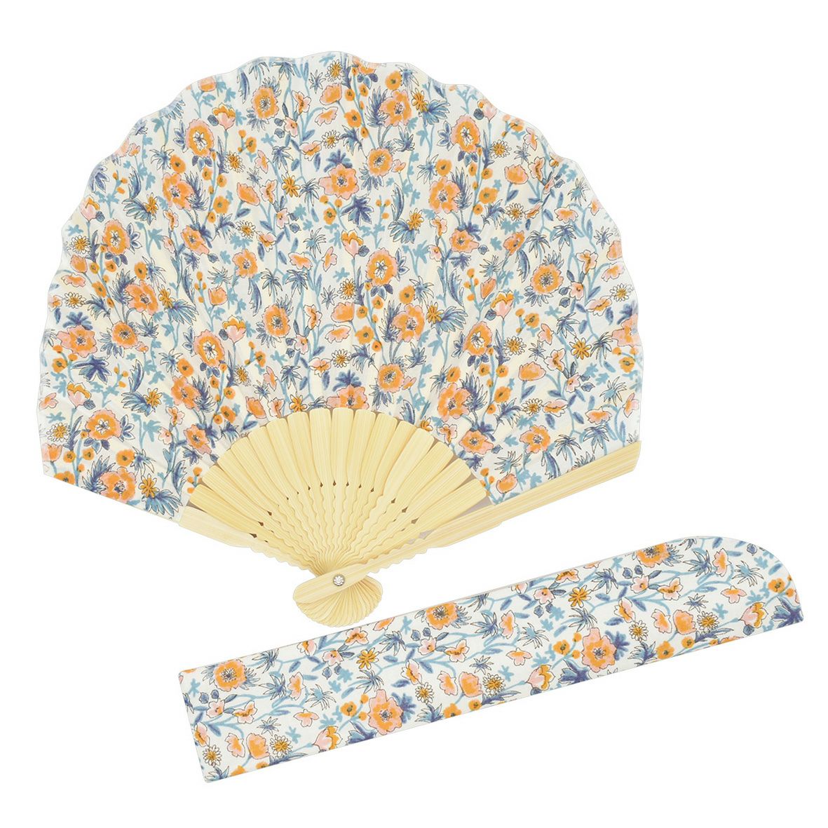 【名入れ無料】　Ripple×tottua シェル扇子・扇子袋セット 丸 ギフト 女性用 おしゃれ レディース レトロ 誕生日 プレゼント 贈り物 和雑貨 和装 うちわ 母の日 お祝い 50代 60代 70代