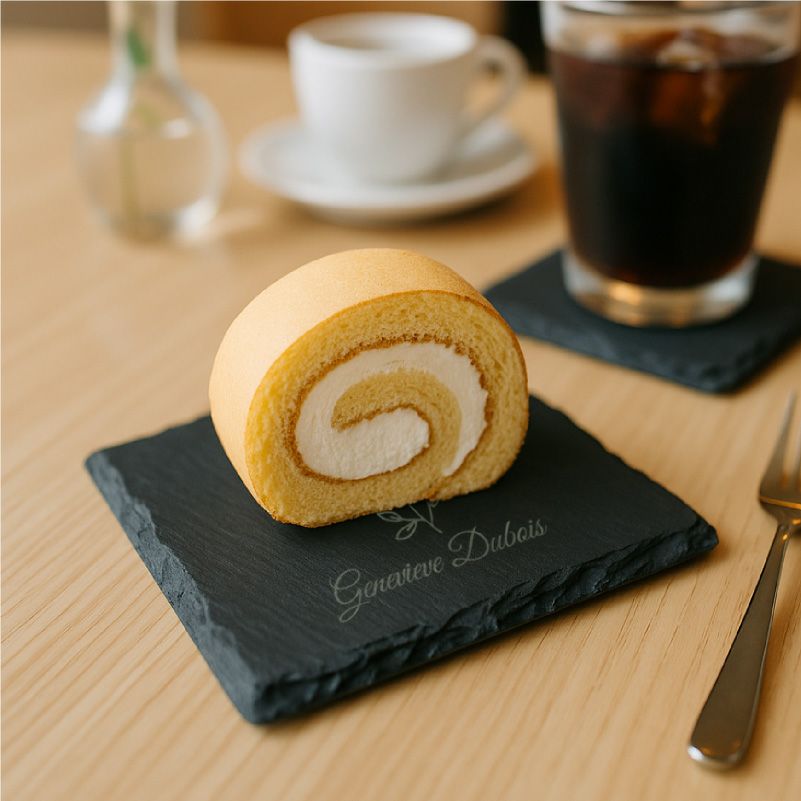 【名入れ無料】  スレートコースター  スレートプレート スクエア 彫刻 ワンポイント 記念品  カフェ バー バル 居酒屋 食器 花台 ディスプレイ 皿 インスタ ギフト 天然石 おしゃれ サロン