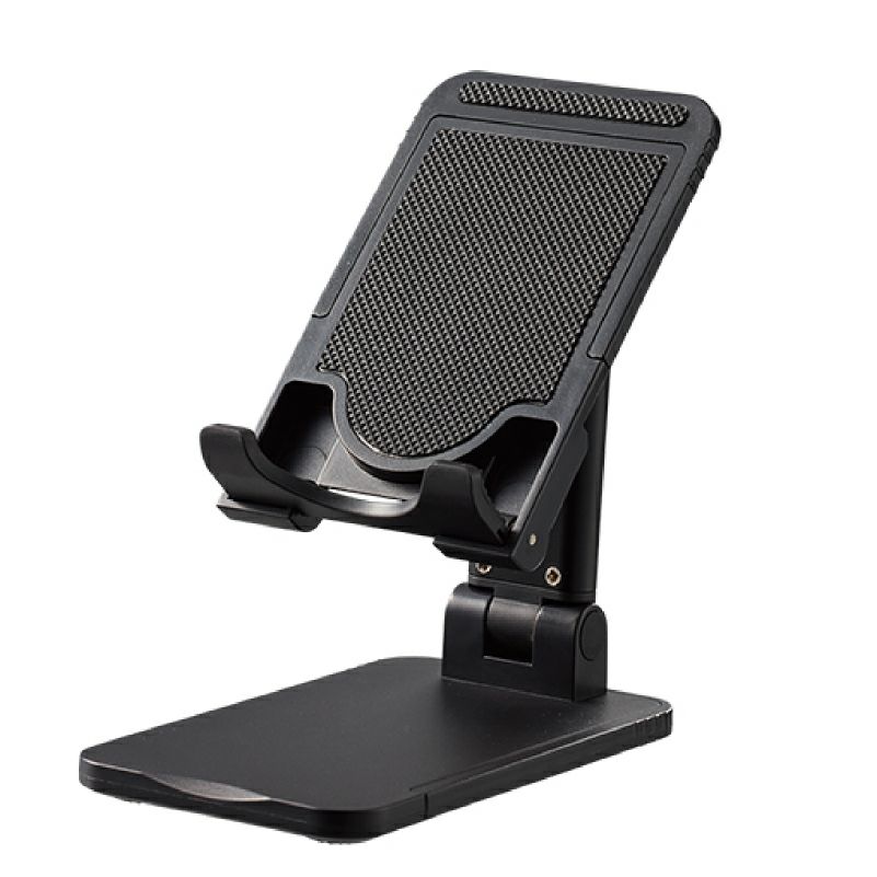 【名入れ無料】 【ロゴ入れ無料】 折りたたみマルチスマホスタンド コンパクト スマートフォン タブレット iPhone Android  iPad 携帯 卓上 テレワーク  YouTube  配信 ライブ 記念品 ノベルティ 販促 グッズ ブラック ホワイト