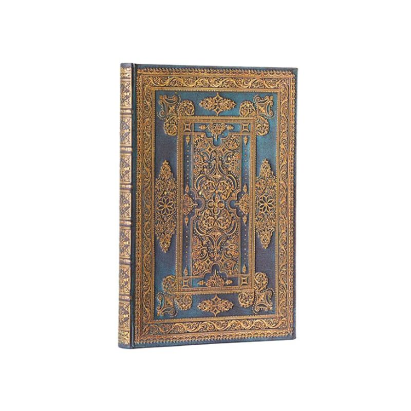 paperblanks ラックス・デザイン ブルー・ラックス ミディサイズ ハードカバー 罫線 ペーパーブランクス