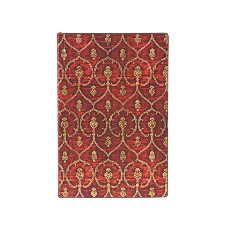 paperblanks FLEXIS レッドベルベッド ミニサイズ ソフトカバー 罫線 ペーパーブランクス