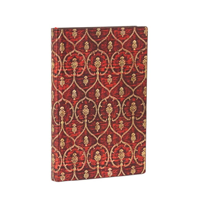 paperblanks FLEXIS レッドベルベッド ミニサイズ ソフトカバー 罫線 ペーパーブランクス