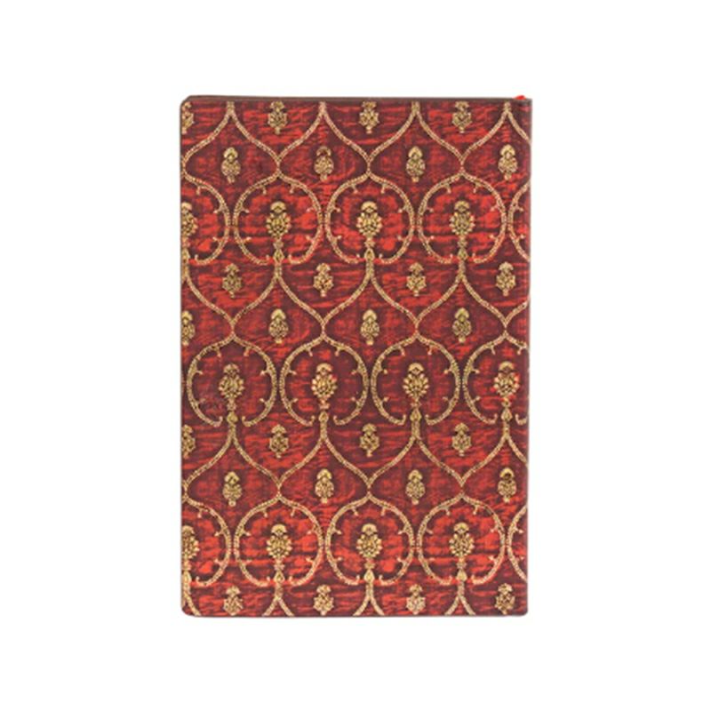 paperblanks FLEXIS レッドベルベッド ミニサイズ ソフトカバー 罫線 ペーパーブランクス