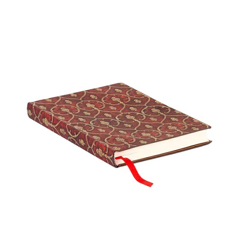 paperblanks FLEXIS レッドベルベッド ミニサイズ ソフトカバー 罫線 ペーパーブランクス