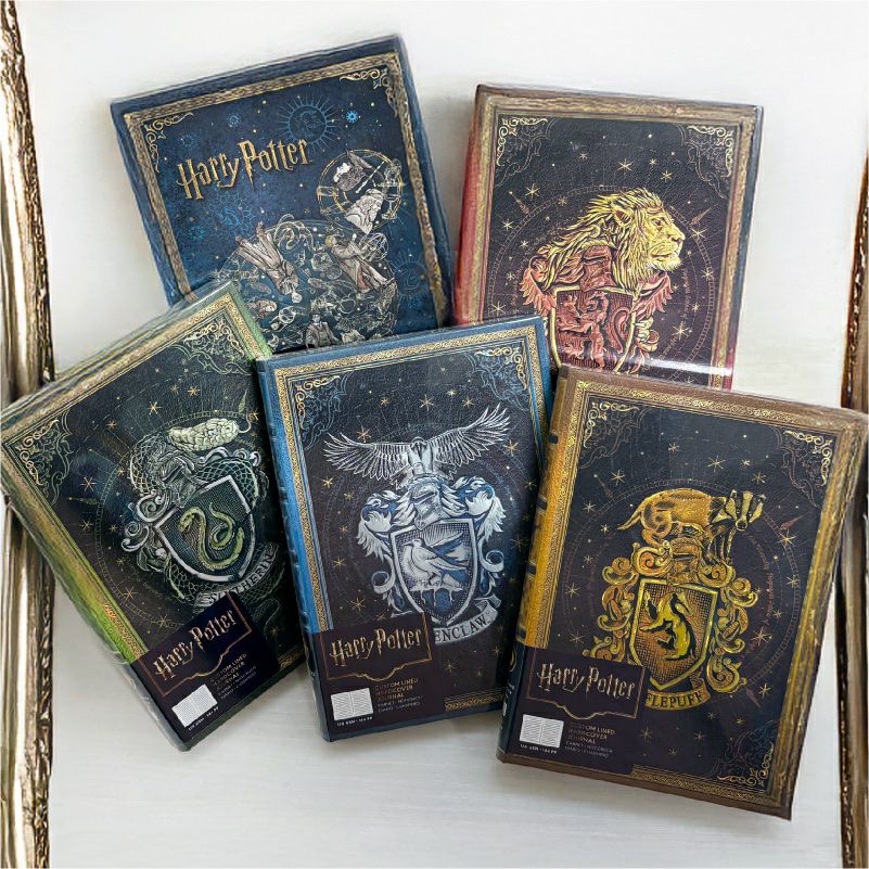 【全寮セット】 【ミディサイズ 罫線】 ペーパーブランクス Paperblanks  ハリーポッター Harry Potter グリフィンドール スリザリン レイブンクロー ハッフルパフ ホグワーツの伝説 5冊セット 罫線 ミディ