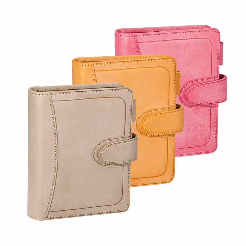 【名入れ無料】ダヴィンチ ロロマクラホック Davinci RoromaHook ポケットサイズ リング20mm 限定 システム手帳 アージェント イエロー コーラル