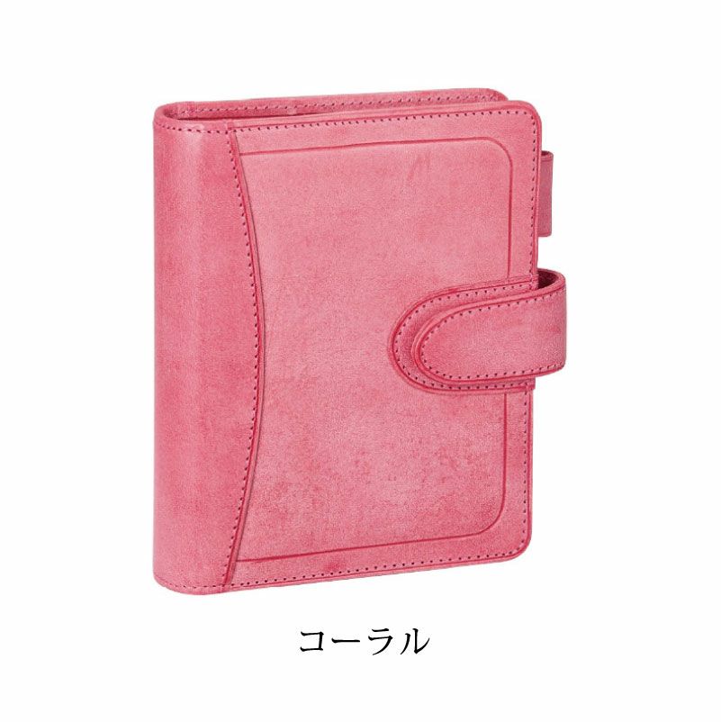 【名入れ無料】ダヴィンチ ロロマクラホック Davinci RoromaHook mini5サイズ M5サイズ　リング16mm 限定 システム手帳 アージェント イエロー コーラル