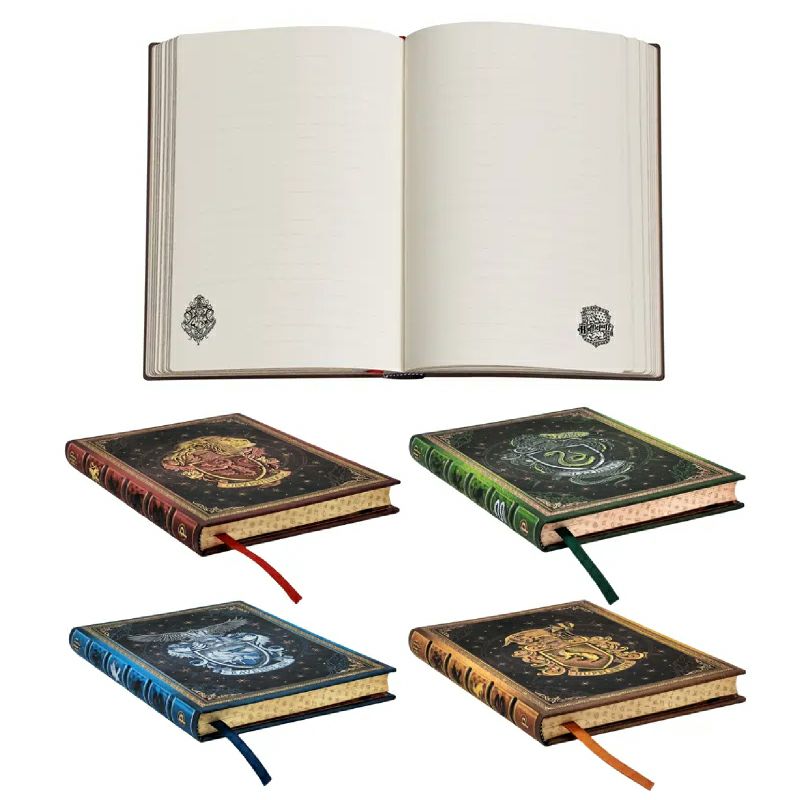 【ミディ 罫線 4冊セット】Paperblanks ペーパーブランクス Harry Potter ハリーポッター ホグワーツ 4寮コンプリート グリフィンドール スリザリン レイブンクロー ハッフルパフ ノート  箱推し 