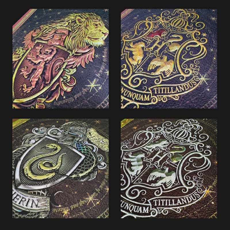 【ミディ 無地 4冊セット】Paperblanks ペーパーブランクス Harry Potter ハリーポッター ホグワーツ 4寮コンプリート グリフィンドール スリザリン レイブンクロー ハッフルパフ ノート  箱推し 