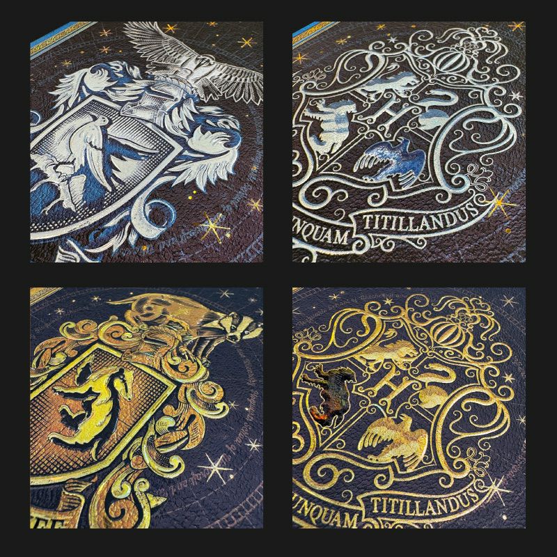 【ミディ 無地 4冊セット】Paperblanks ペーパーブランクス Harry Potter ハリーポッター ホグワーツ 4寮コンプリート グリフィンドール スリザリン レイブンクロー ハッフルパフ ノート  箱推し 