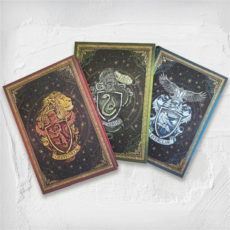【ミディ 罫線 3冊セット】Paperblanks ペーパーブランクス Harry Potter ハリーポッター 人気3寮 ノート ホグワーツ グリフィンドール スリザリン レイブンクロー 箱推し