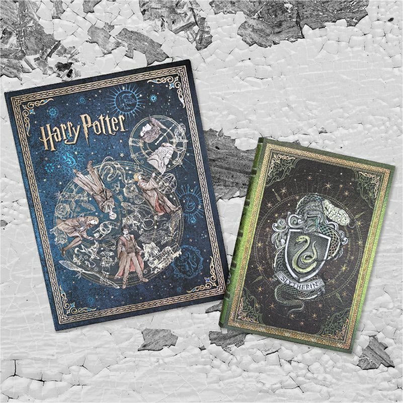 【ウルトラ/ミディ 罫線 2冊セット】Paperblanks ペーパーブランクス Harry Potter ハリーポッター ホグワーツの伝説（ウルトラ）＆スリザリン（ミディ） ノート