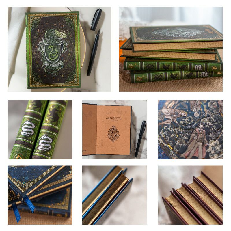 【ウルトラ/ミディ 無地 2冊セット】Paperblanks ペーパーブランクス Harry Potter ハリーポッター ホグワーツの伝説（ウルトラ）＆スリザリン（ミディ） ノート