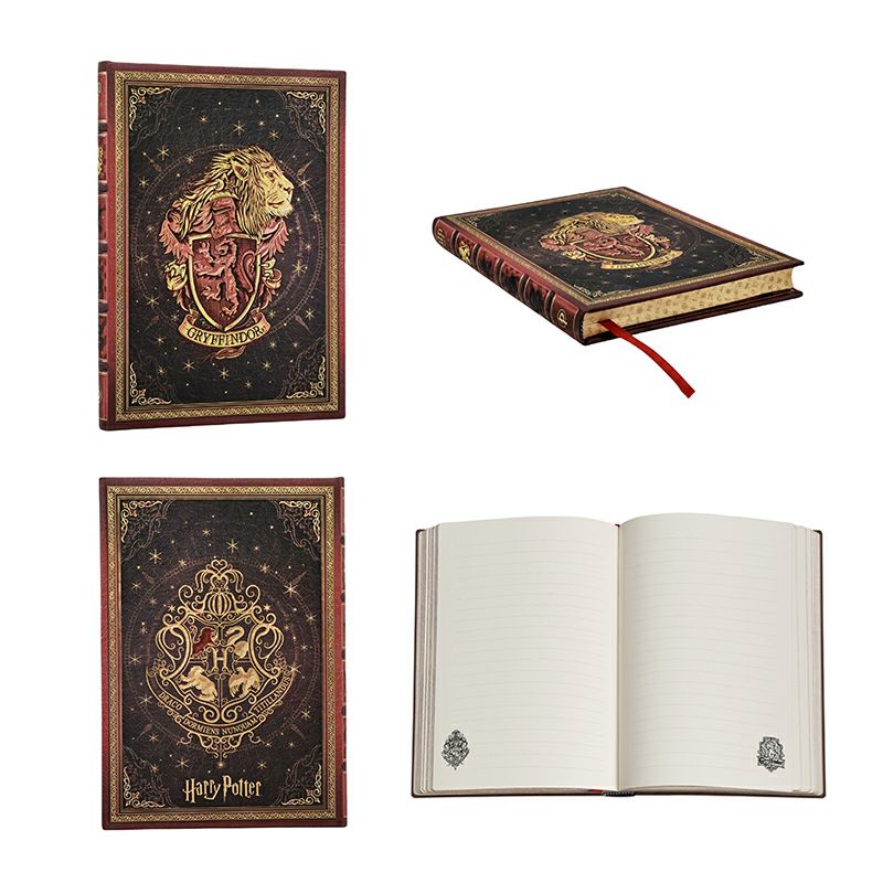 【ミニ/ミディ 無地 2冊セット】Paperblanks ペーパーブランクス Harry Potter ハリーポッター ホグワーツの伝説(ミニ) グリフィンドール(ミディ)