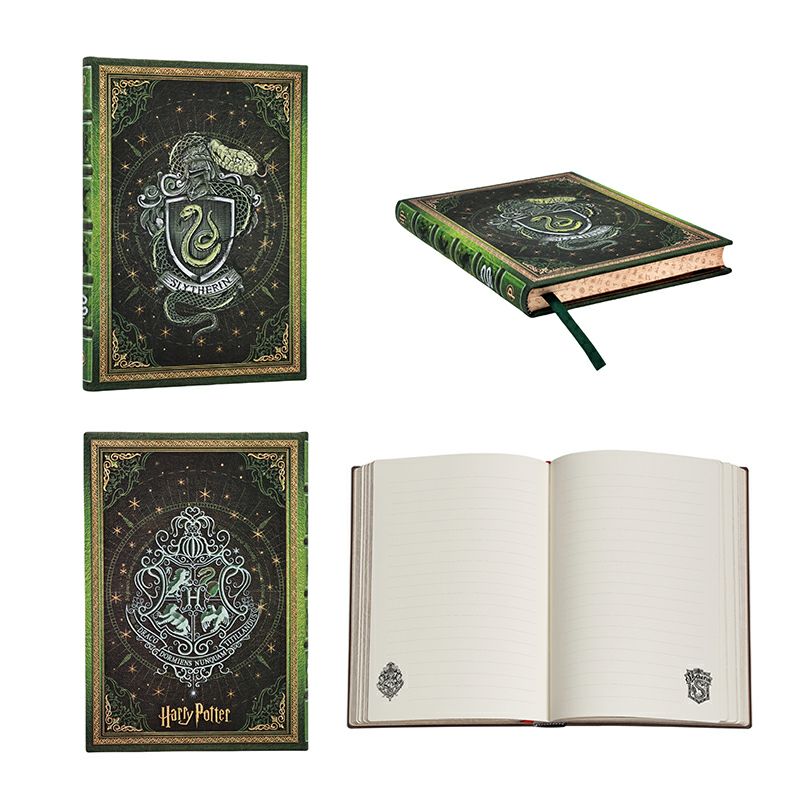 【ミニ/ミディ 無地 2冊セット】Paperblanks ペーパーブランクス Harry Potter ハリーポッター ホグワーツの伝説(ミニ) スリザリン(ミディ)