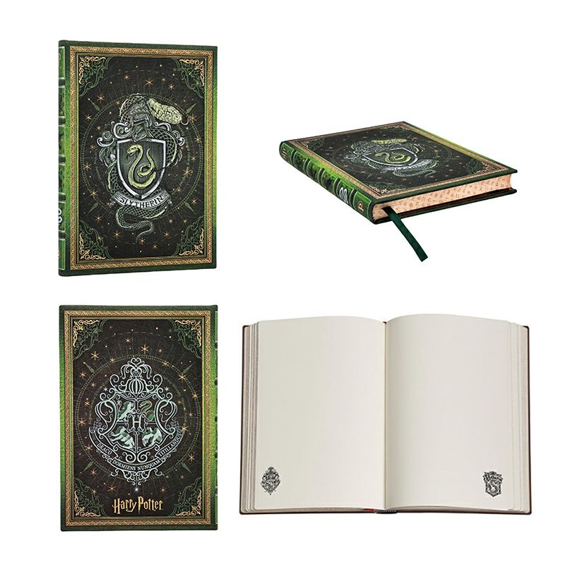 【ミニ/ミディ 無地 2冊セット】Paperblanks ペーパーブランクス Harry Potter ハリーポッター ホグワーツの伝説(ミニ) スリザリン(ミディ)