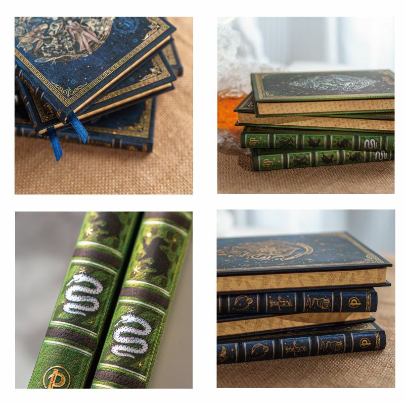 【ミニ/ミディ 無地 2冊セット】Paperblanks ペーパーブランクス Harry Potter ハリーポッター ホグワーツの伝説(ミニ) スリザリン(ミディ)