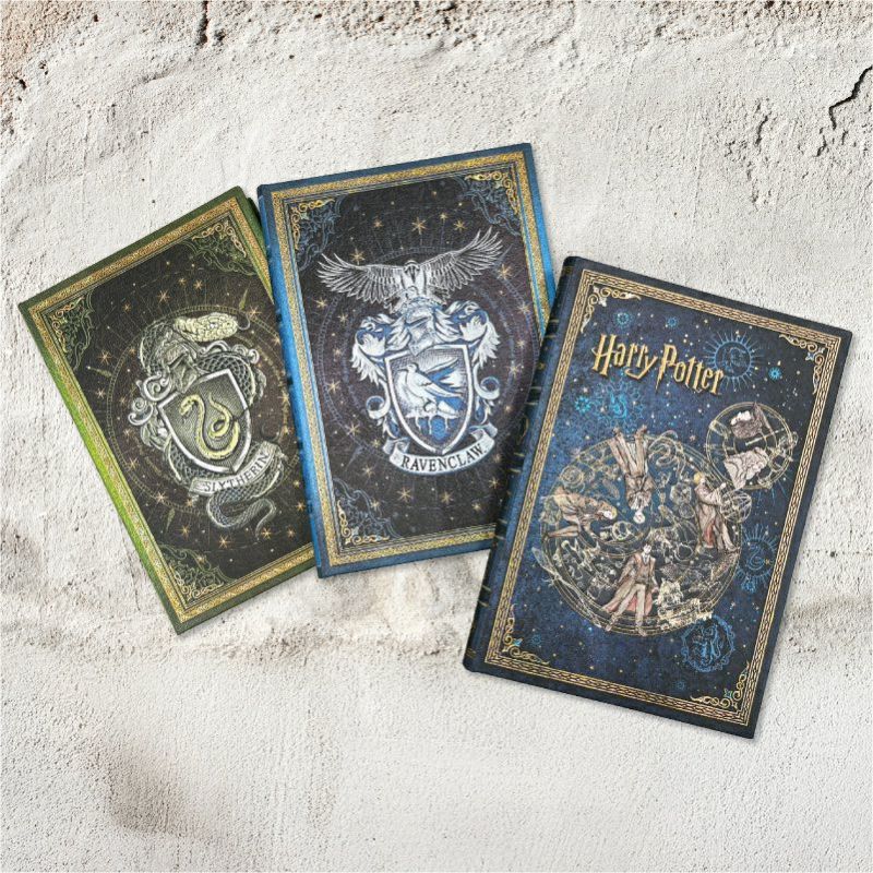 【ミディ 罫線 3冊 勉強セット】 Paperblanks ペーパーブランクス Harry Potter ハリーポッター ホグワーツの伝説 スリザリン レイブンクロー ノート