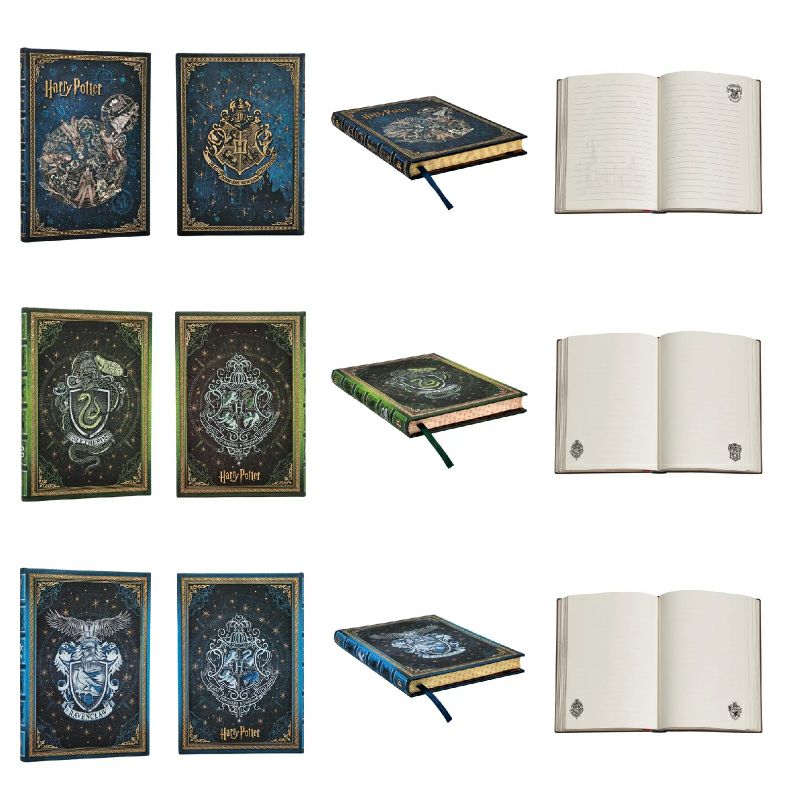 【ミディ 罫線 3冊 勉強セット】 Paperblanks ペーパーブランクス Harry Potter ハリーポッター ホグワーツの伝説 スリザリン レイブンクロー ノート