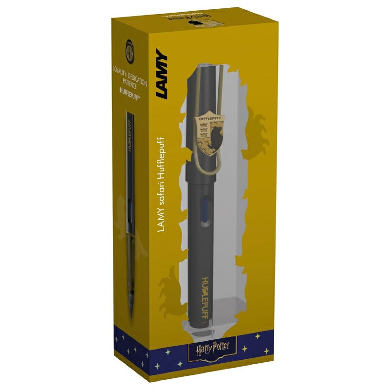 【名入れ無料】 ラミー サファリ LAMY Safari 万年筆 ハリーポッター ハリポタ Harry Potter ハッフルパフ ホグワーツ 紋章付き 文房具 筆記具 イエロー ゴールド  緑 金 ギフト 誕生日 推し活 推し寮