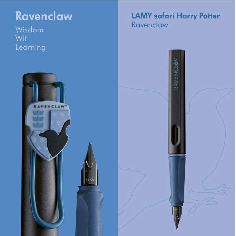 【名入れ無料】ハリーポッター Harry Potter LAMY サファリ 万年筆 4寮セット ＋ ペーパーブランクス ミディ 無地 ノート4冊セット ホグワーツ 全寮コンプリート ８点セット グリフィンドール スリザリン レイブンクロー ハッフルパフ ハリポタ