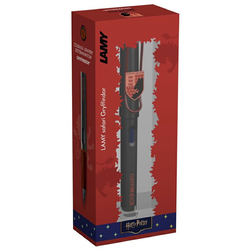 【名入れ無料】　ラミー サファリ LAMY Safari ハリーポッター Harry Potter ハリポタ 万年筆 ペーパーブランクス Paperblanks グリフィンドール ホグワーツ ミディ 無地 ノート 2点セット 誕生日 ギフト 推し活