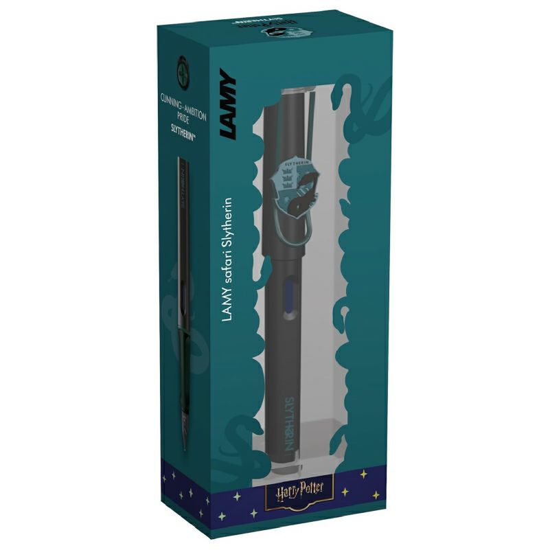 【名入れ無料】　ラミー サファリ LAMY Safari ハリーポッター Harry Potter ハリポタ 万年筆 ペーパーブランクス Paperblanks スリザリン ホグワーツ ミディ 無地 ノート 2点セット 誕生日 ギフト 推し活