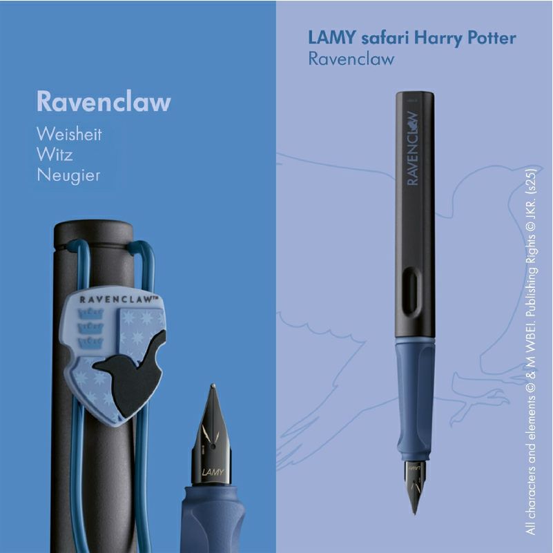 【名入れ無料】　ラミー サファリ LAMY Safari ハリーポッター Harry Potter ハリポタ 万年筆 ペーパーブランクス Paperblanks レイブンクロー ホグワーツ ミディ 罫線 ノート 2点セット 誕生日 ギフト 推し活