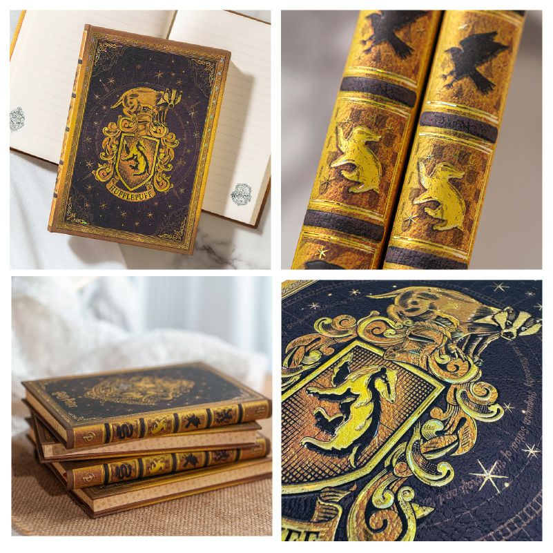 【名入れ無料】　ラミー サファリ LAMY Safari ハリーポッター Harry Potter ハリポタ 万年筆 ペーパーブランクス Paperblanks ハッフルパフ ホグワーツ ミディ 無地 ノート 2点セット 誕生日 ギフト 推し活