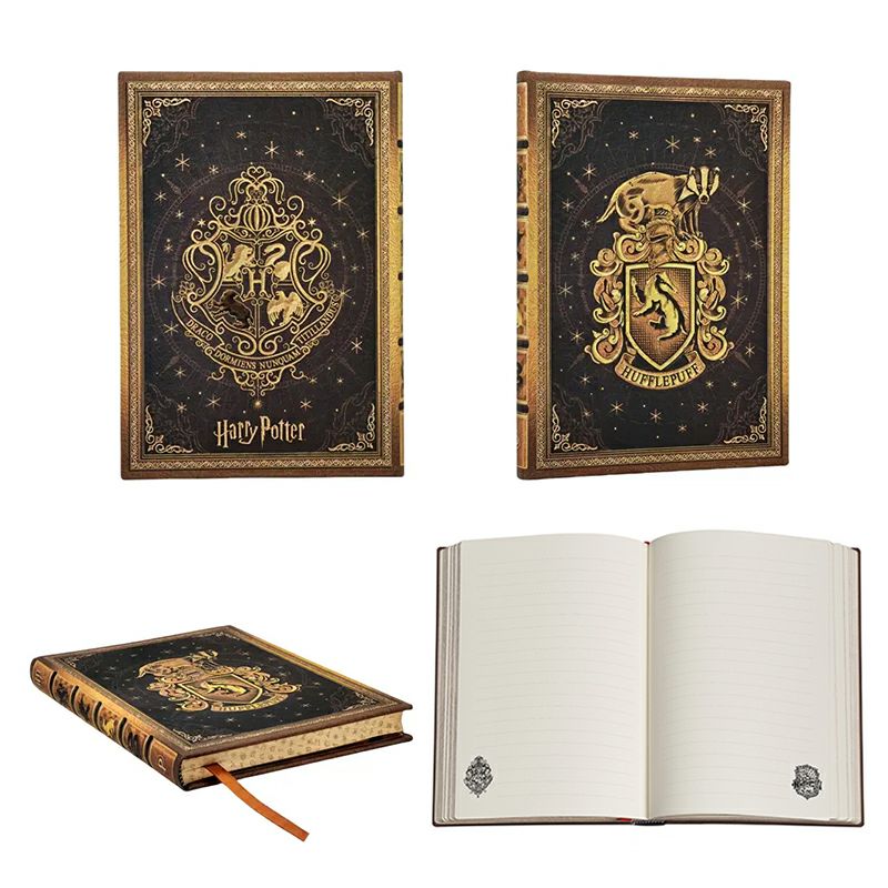 【mini無地/ミディ罫線 2冊セット】 Paperblanks ペーパーブランクス Harry Potter ハリーポッター ホグワーツの伝説 ハッフルパフ ノート