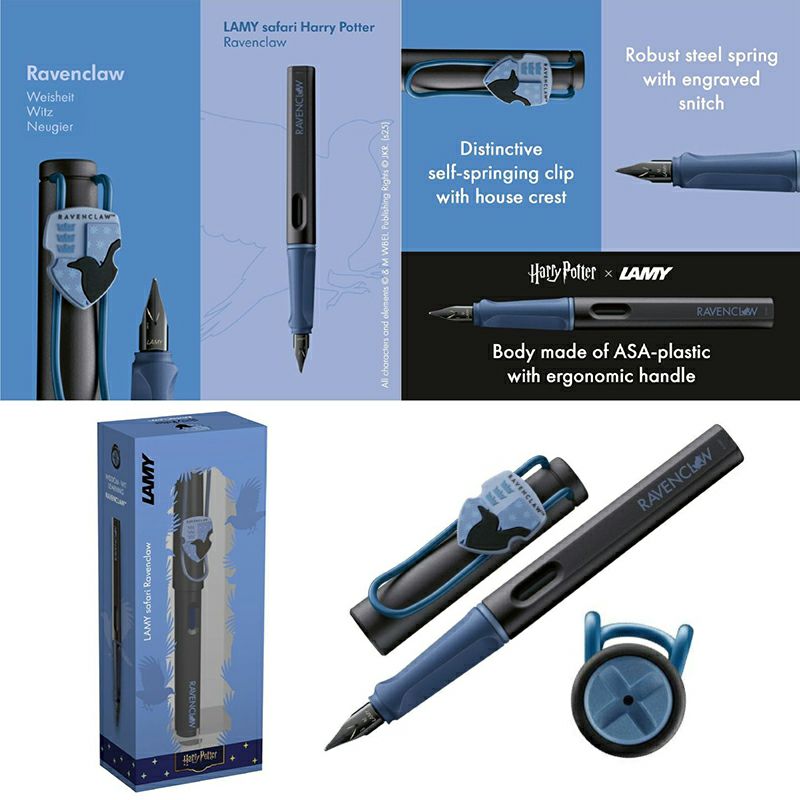 【名入れ無料】ハリーポッター Harry Potter ハリポタ ラミー サファリ LAMY Safari 万年筆 ペーパーブランクス Paperblanks レイブンクロー ホグワーツの伝説 ウルトラ 罫線 ノート 2点セット