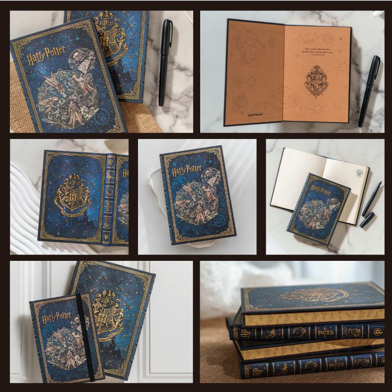 【名入れ無料】ハリーポッター Harry Potter ハリポタ ラミー サファリ LAMY Safari 万年筆 ペーパーブランクス Paperblanks スリザリン ホグワーツの伝説 midi 罫線 ノート 2点セット